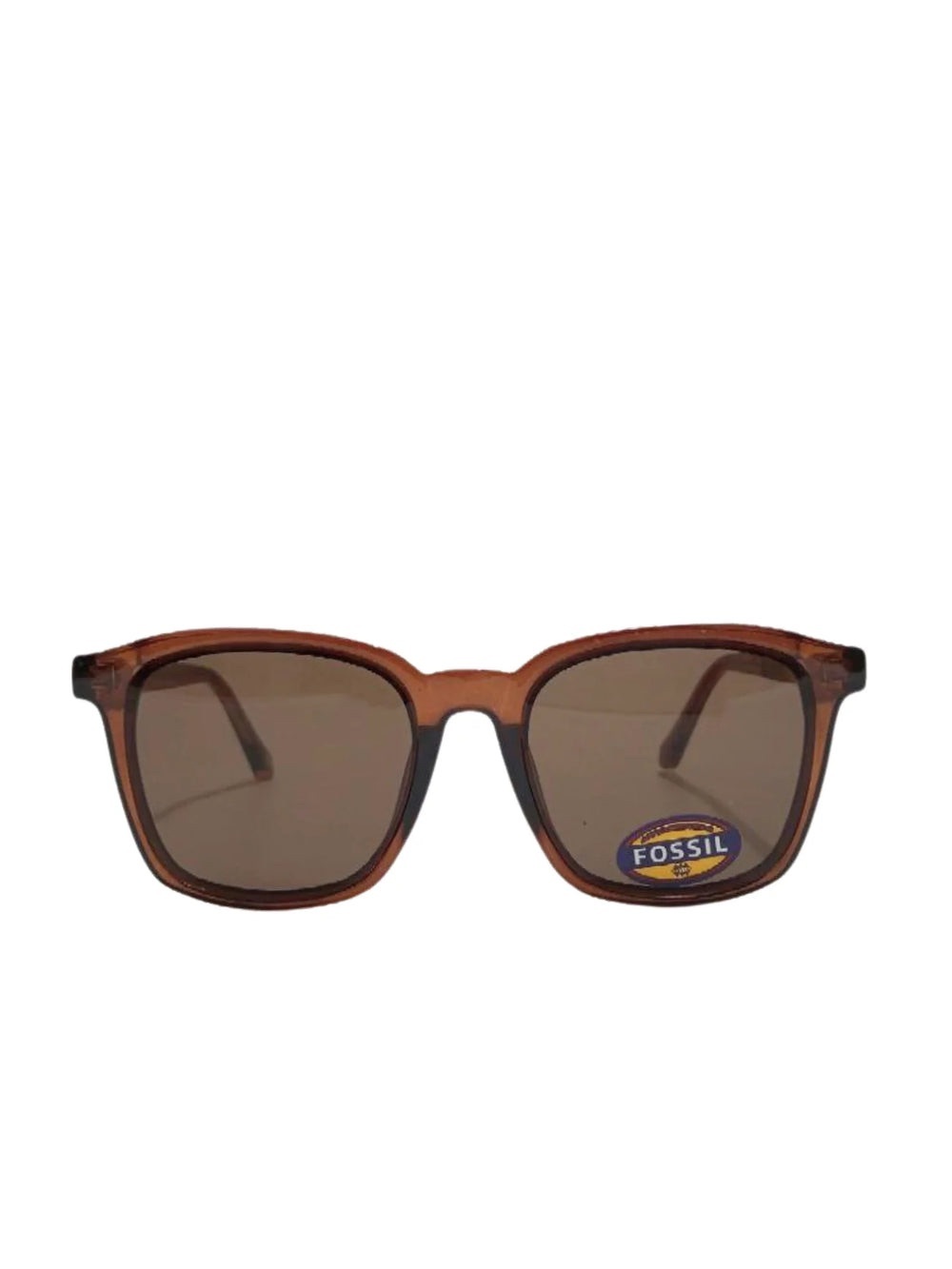 Fossil Crystal Brown Square Sunglasses